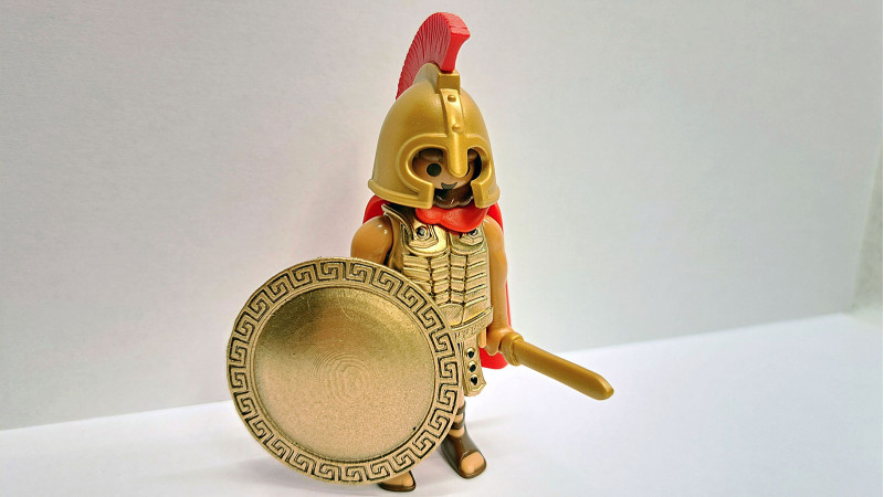 Playmobil Custom Gold Ancient Greek Warrior #1
