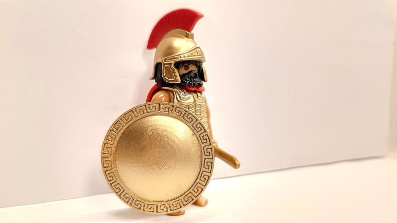 Playmobil Custom Gold Ancient Greek Warrior #2
