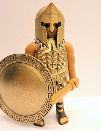 Playmobil Custom Gold Ancient Greek Warrior #3