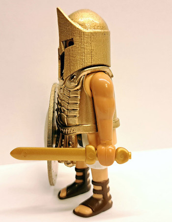 Playmobil Custom Gold Ancient Greek Warrior #3