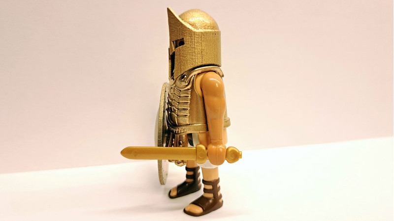 Playmobil Custom Gold Ancient Greek Warrior #3