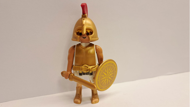 Playmobil Custom Gold Ancient Greek Warrior #4