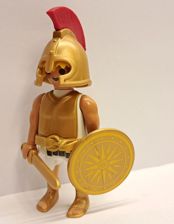 Playmobil Custom Gold Ancient Greek Warrior #4
