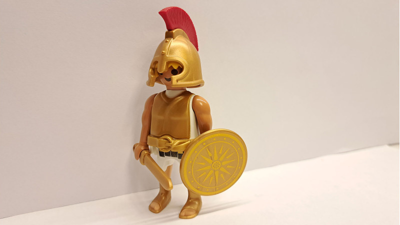 Playmobil Custom Gold Ancient Greek Warrior #4