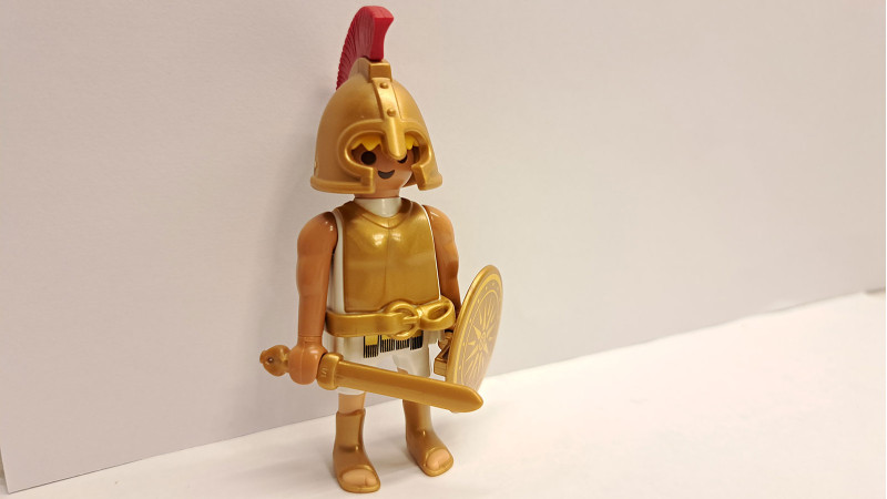 Playmobil Custom Gold Ancient Greek Warrior #4