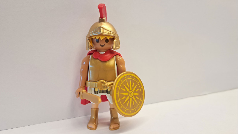 Playmobil Custom Gold Ancient Greek Warrior #5