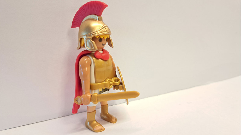 Playmobil Custom Gold Ancient Greek Warrior #5