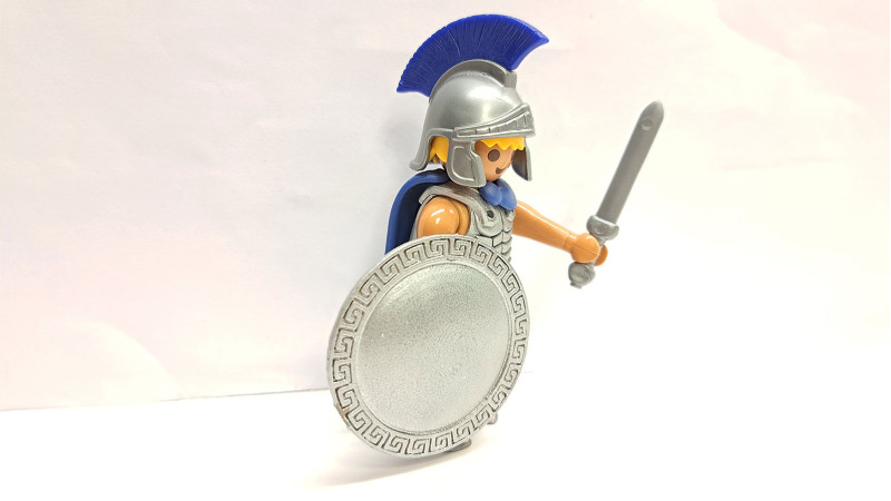Playmobil Custom Silver Ancient Greek Warrior #6