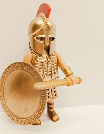 Playmobil Custom Gold Ancient Greek Warrior #7