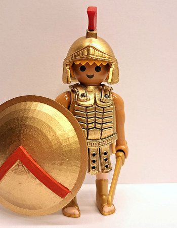 Playmobil Custom Gold Ancient Greek Spartan Warrior #3