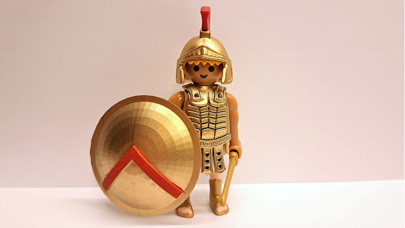 Playmobil Custom Gold Ancient Greek Spartan Warrior #3