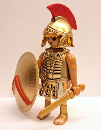 Playmobil Custom Gold Ancient Greek Spartan Warrior #3