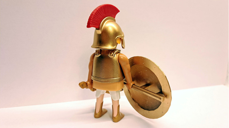 Playmobil Custom Gold Ancient Greek Spartan Warrior #3