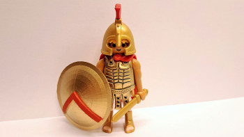 Playmobil Custom Gold Ancient Greek Spartan Warrior #4