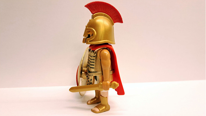 Playmobil Custom Gold Ancient Greek Spartan Warrior #4