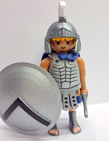 Playmobil Custom Silver Ancient Greek Spartan Warrior #6