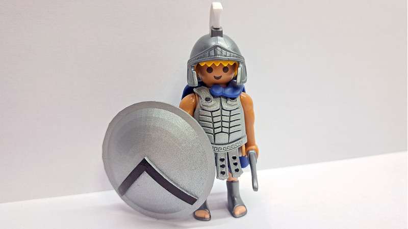 Playmobil Custom Silver Ancient Greek Spartan Warrior #6