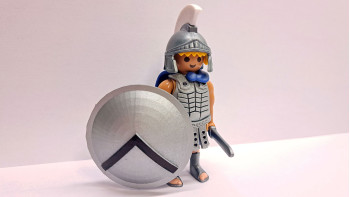 Playmobil Custom Silver Ancient Greek Spartan Warrior #6