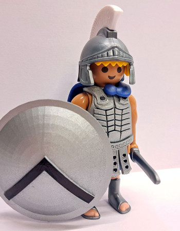 Playmobil Custom Silver Ancient Greek Spartan Warrior #6