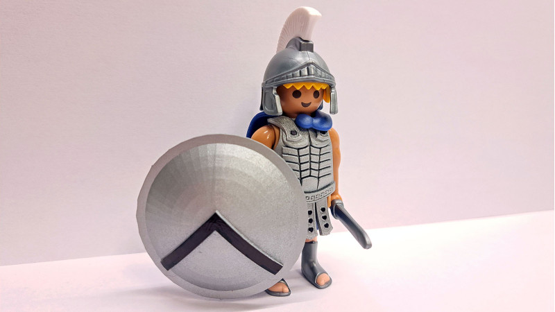 Playmobil Custom Silver Ancient Greek Spartan Warrior #6