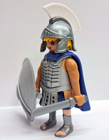 Playmobil Custom Silver Ancient Greek Spartan Warrior #6