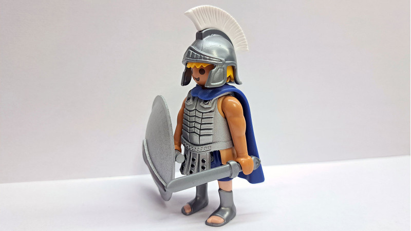 Playmobil Custom Silver Ancient Greek Spartan Warrior #6
