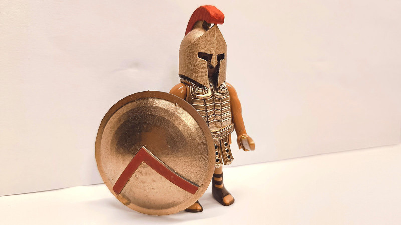 Playmobil Custom Gold Ancient Greek Spartan Warrior #7