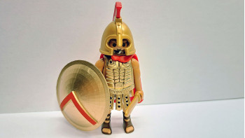 Playmobil Custom Gold Ancient Greek Spartan Warrior #8
