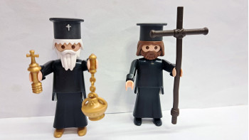 Custom Playmobil 2x Greek Orthodox Priests #1