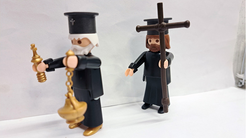 Custom Playmobil 2x Greek Orthodox Priests #1