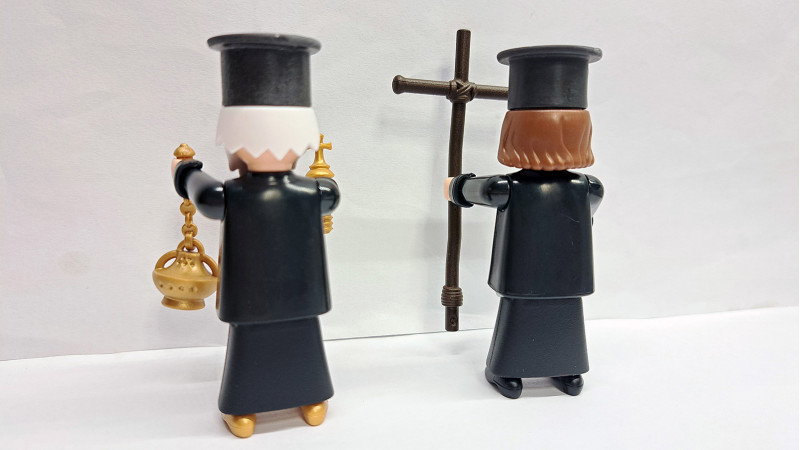 Custom Playmobil 2x Greek Orthodox Priests #1