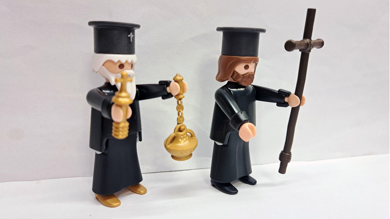 Custom Playmobil 2x Greek Orthodox Priests #1