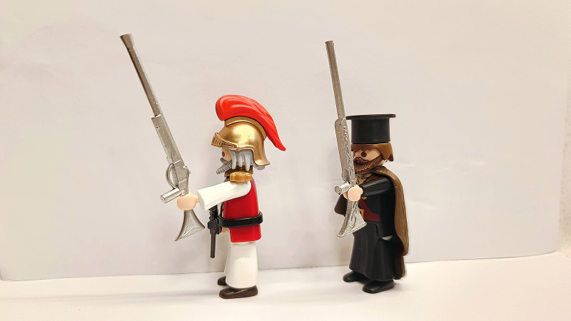 Custom Playmobil Greek Revolution Kolokotronis & Papaflessas