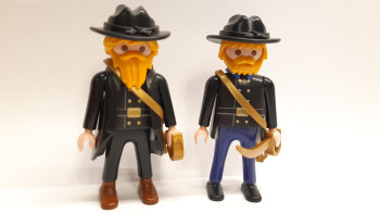 2x Playmobil Custom Western ACW Southern/Northern Soldiers Generals