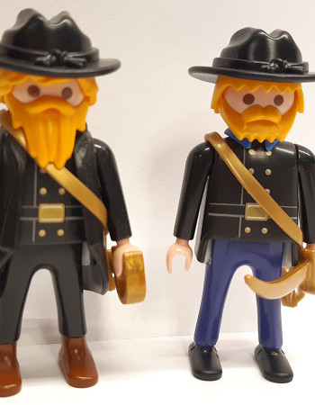 2x Playmobil Custom Western ACW Southern/Northern Soldiers Generals