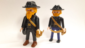 2x Playmobil Custom Western ACW Southern/Northern Soldiers Generals