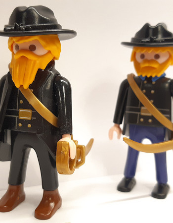 2x Playmobil Custom Western ACW Southern/Northern Soldiers Generals