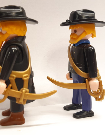 2x Playmobil Custom Western ACW Southern/Northern Soldiers Generals