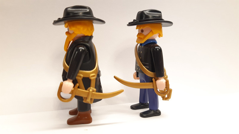 2x Playmobil Custom Western ACW Southern/Northern Soldiers Generals