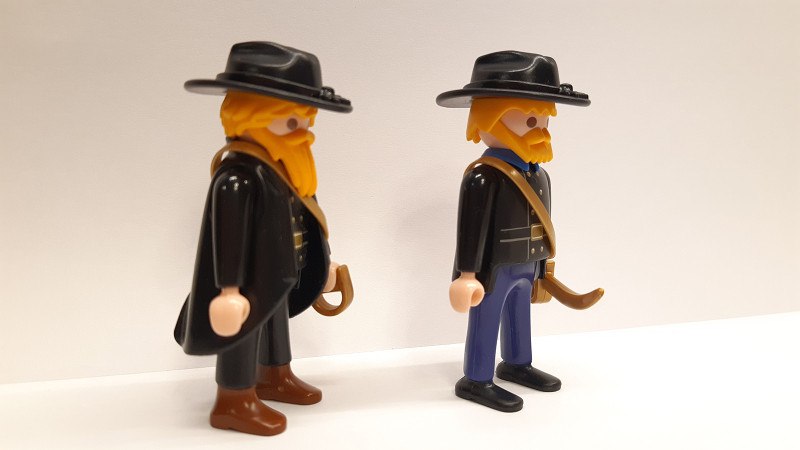 2x Playmobil Custom Western ACW Southern/Northern Soldiers Generals