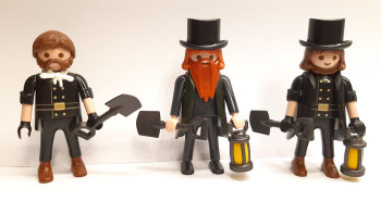 3x Playmobil Custom Undertaker Western Colorado Victorian