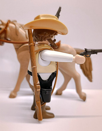Playmobil Custom Western Cowboy Sheriff with horse Playmobil Custom Western Cowboy Sheriff with horse