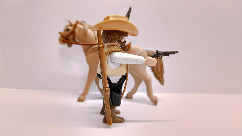 Playmobil Custom Western Cowboy Sheriff with horse Playmobil Custom Western Cowboy Sheriff with horse