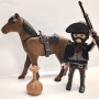 Playmobil Custom Western Figure with horse #1