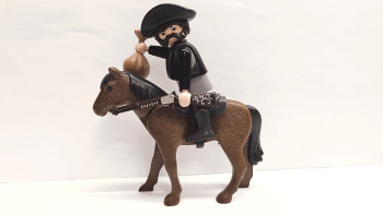 Playmobil Custom Western Figure with horse #1