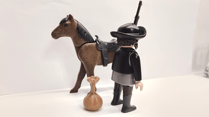 Playmobil Custom Western Figure with horse #1