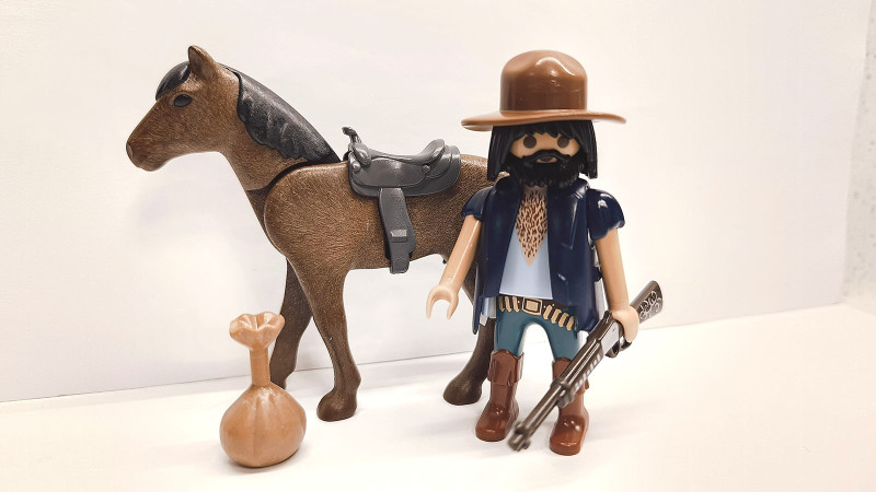 Playmobil Custom Western Figure with horse #3 Playmobil Custom Western Figure with horse #3