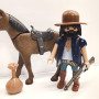 Playmobil Custom Western Figure with horse #3 