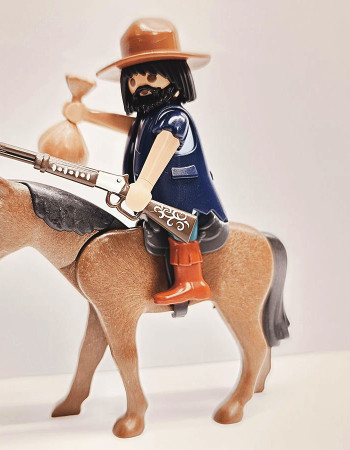 Playmobil Custom Western Figure with horse #3 Playmobil Custom Western Figure with horse #3