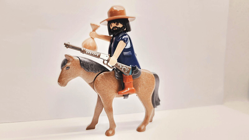 Playmobil Custom Western Figure with horse #3 Playmobil Custom Western Figure with horse #3